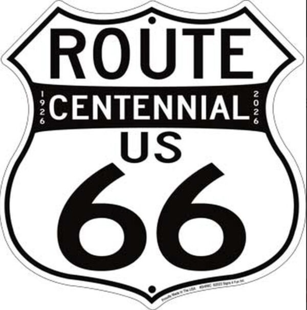 plaque déco américaine murale tole panneau de highway mother road route 66